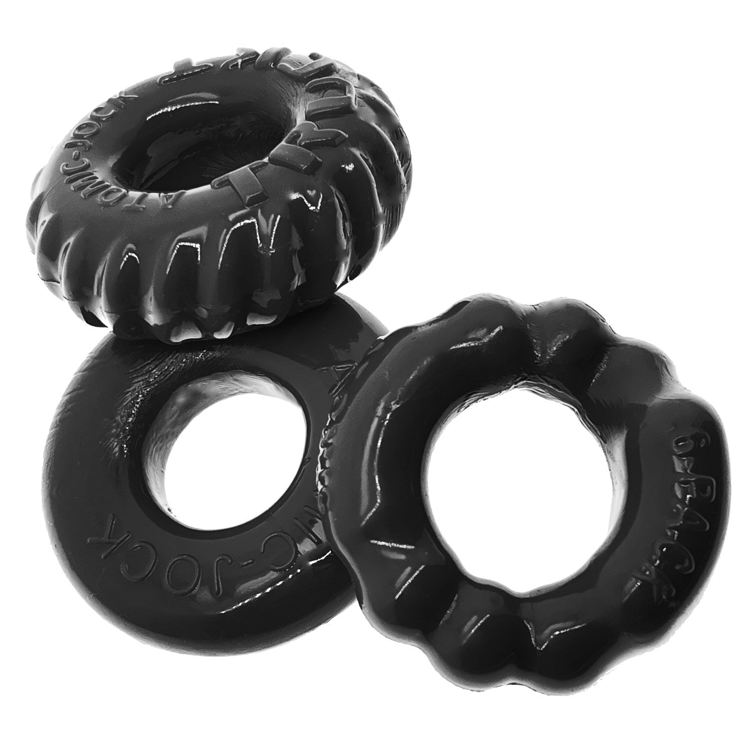 BONEMAKER 3-pack boner cockring kit - BLACK