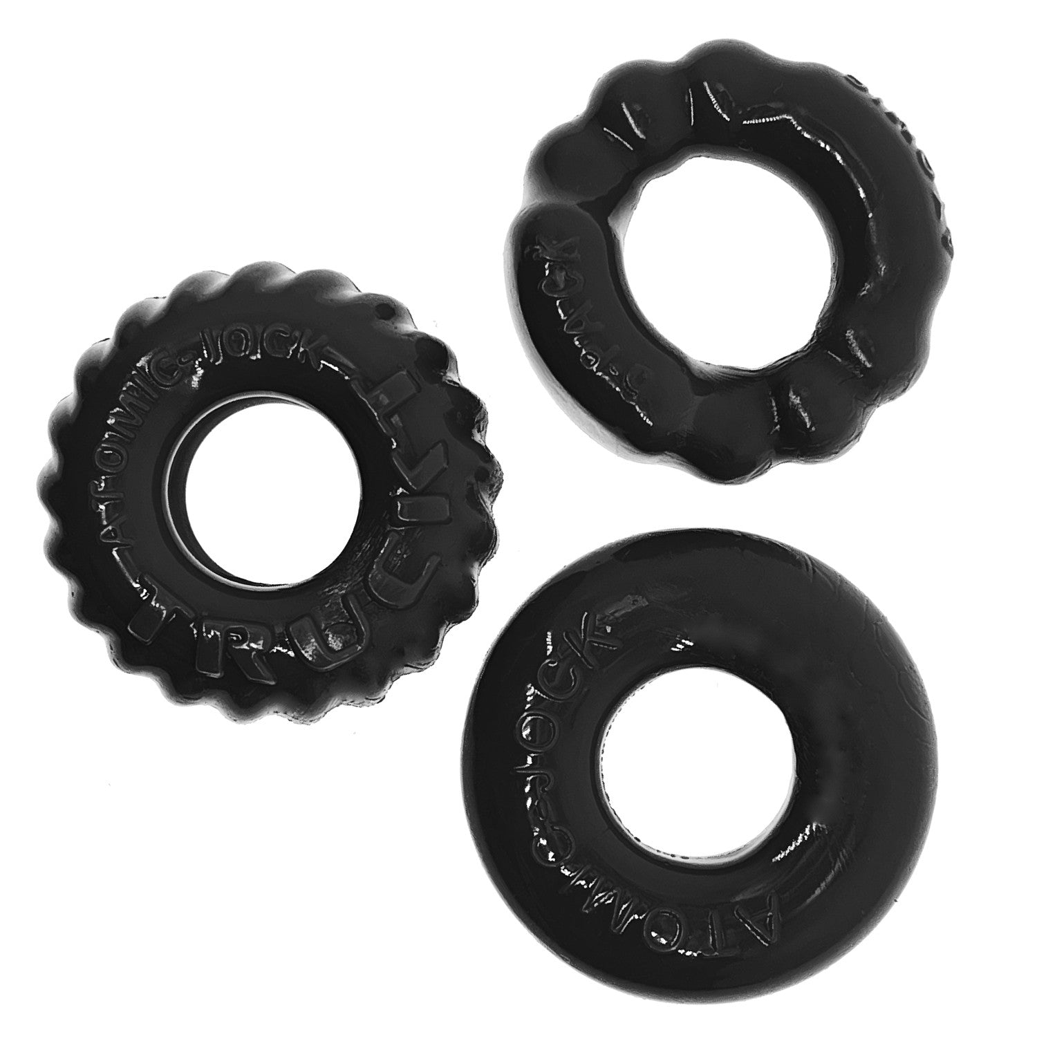 BONEMAKER 3-pack boner cockring kit - BLACK